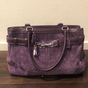 Suede Coach bag